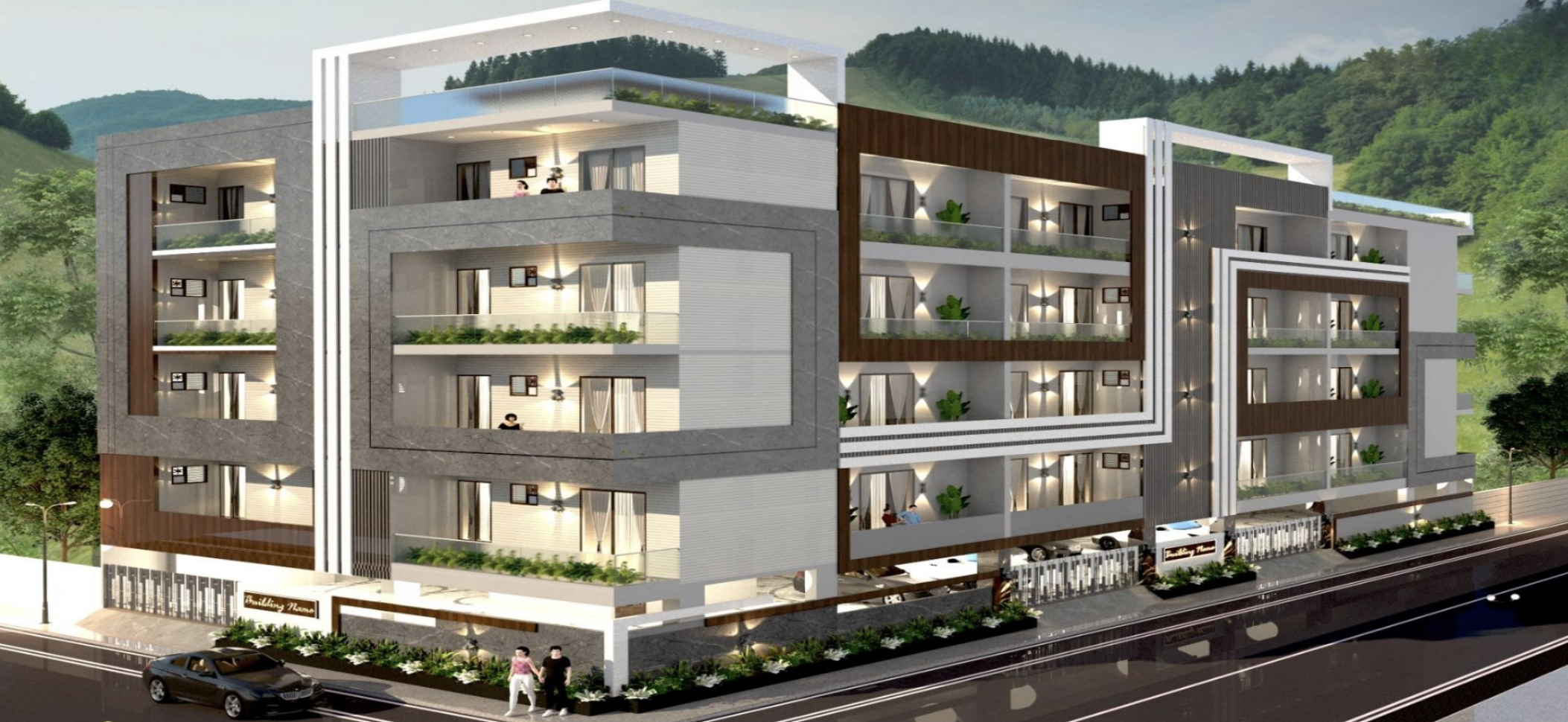 Beacon Green One Front Facade View B